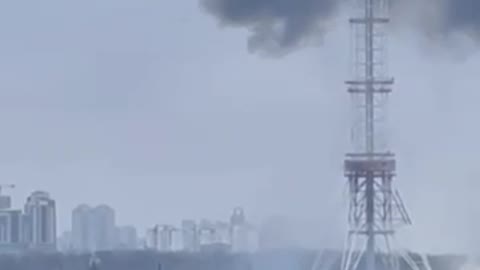TV tower blown up in Kyiv