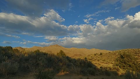 Sunset time lapse Petersen Mountains, Nevada