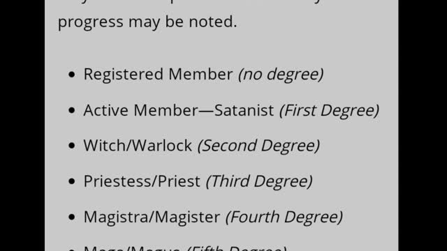 MAGA,5th degree in church of satan