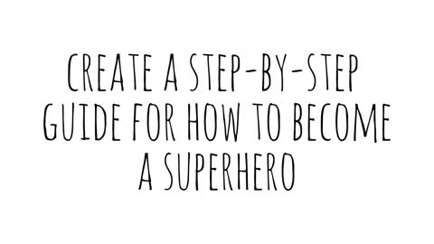 Creative Writing Idea_ Invent Your Own Superhero