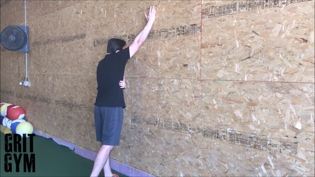 1 Arm Prone Wall Slide + OH Iso Shrug