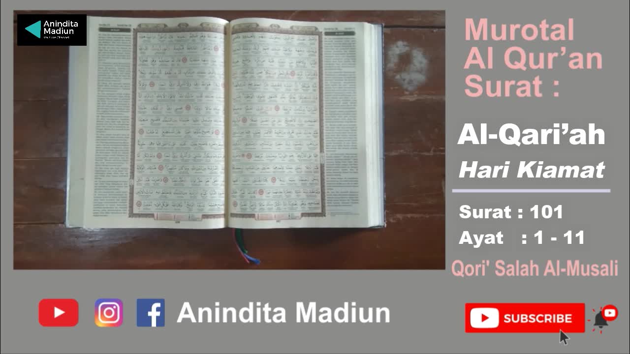 Al-Qur'an Surat 101 Al-Qari’ah القارعة‎‎ = Hari Kiamat | Murotal Al Qur’an | Qori’ Salah Al-Musali