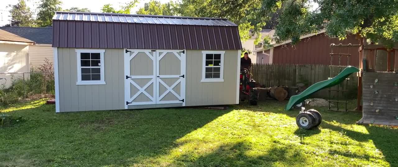 New Amish Built Work Shed Delivery