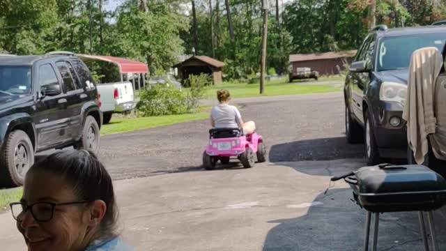 Can an adult fit in a kids power wheels Jeep??