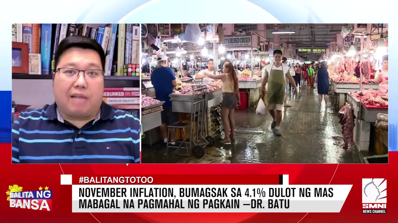 November inflation, bumagsak sa 4.1% dulot ng mas mabagal na pagmahal ng pagkain —Dr. Batu