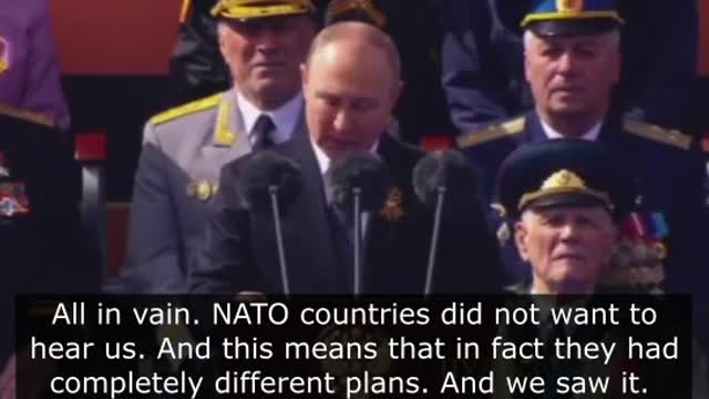 Putin spoke in the parade in Moscow's Red Square May 9, 2022