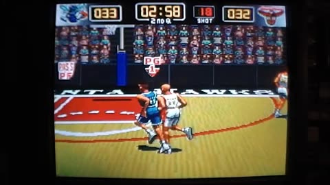 Hornets at Hawks NBA Give n Go Snes- game night with Retro