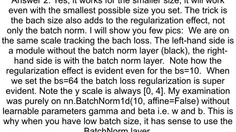 Does batch normalisation work with a small batch size