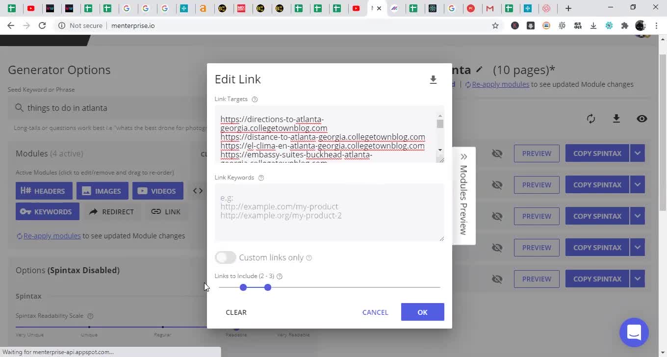 Addditional Backlinking Options in Menterprise