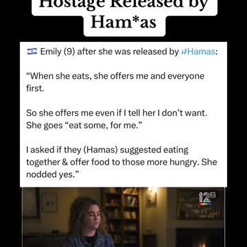 Emily, 9-year-old Israeli hostage was released by Ha*as, and her behavior has been different