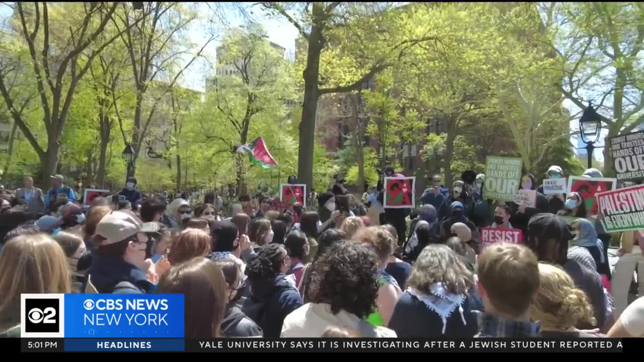 Tension at NYU, Columbia campuses high as protests continue | CBS New York