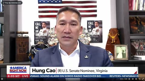 Hung Cao, ứng cử viên Thượng viện đảng Cộng hòa Virginia, đả kích nền kinh tế của Joe Biden.