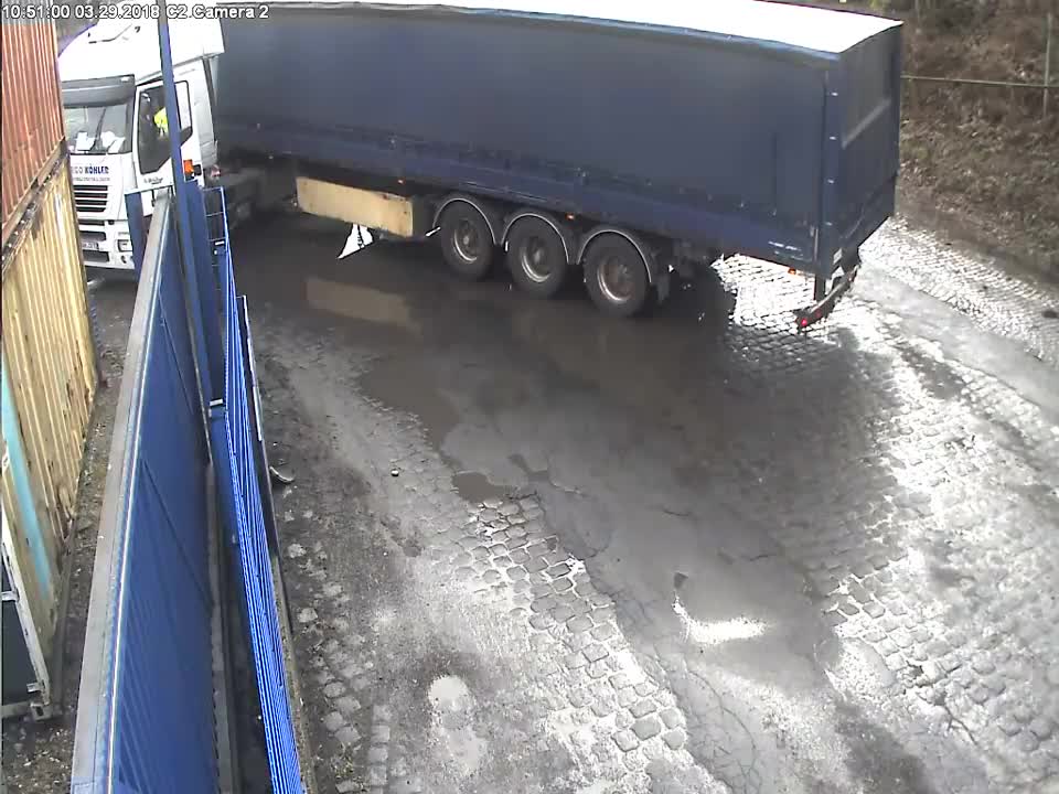 Truck Driver Wrecks Truck Attempting to Make Tight Turn