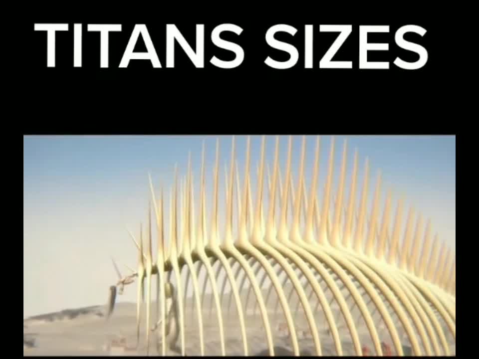 attack on titan - titans sizes