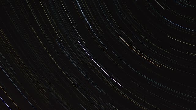 Star trails in the night sky.