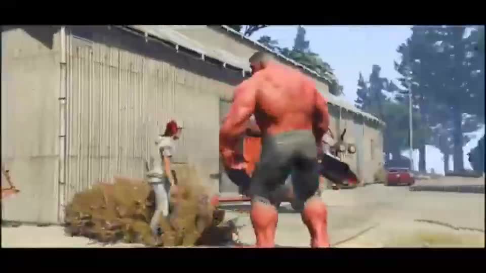 Hulk vs police fighting