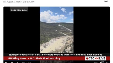 Breaking News Chilcotin River Landslide.