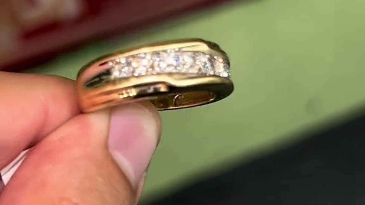 Real Gold & Natural Diamond His & Hers Wedding Ring Set