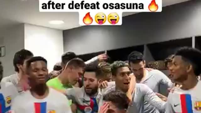 barcelona celebration after defeat osasuna 😜🔥 #shorts #fcbarcelona #LaLiga #fcb #football #sports