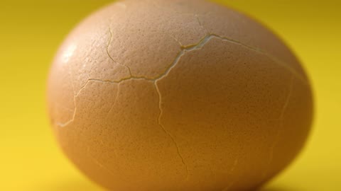 Close Up of a Boiled Egg With a Cracked Eggshell