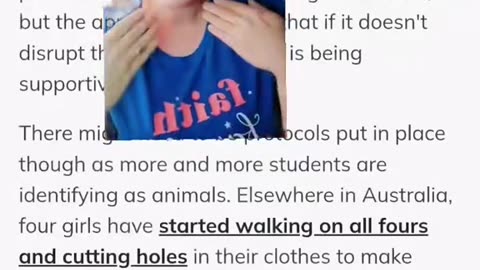 TEEN GIRL WHO IDENTIFIES AS A CAT ALLOWED TO ACT LIKE A FELINE IN SCHOOL