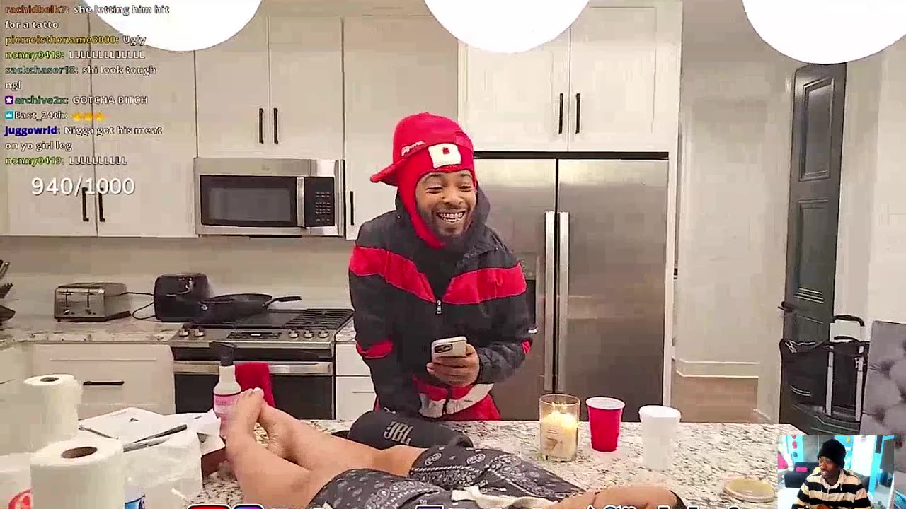 Deshae Frost Crush Gets His Name TATTOOED On Stream reaction