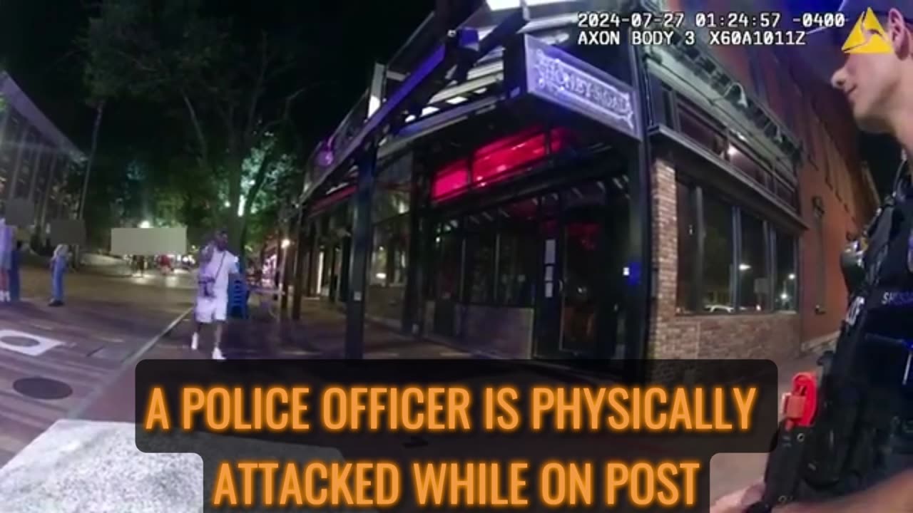 Officer attacked while on post by random male