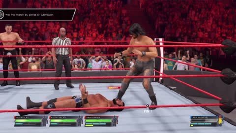 wwe2k22 myrise walkthrough 106, 3 on 1 against Drew Mcintyre