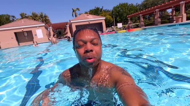 A Man Swimming Underwater