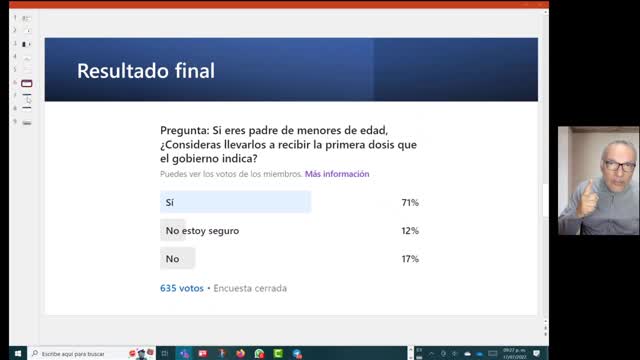 Encuestas sobre COVID en LinkedIn