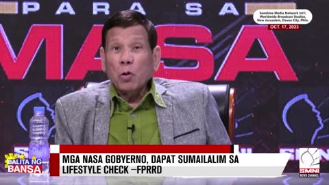 Mga nasa gobyerno, dapat sumailalim sa lifestyle check −FPRRD