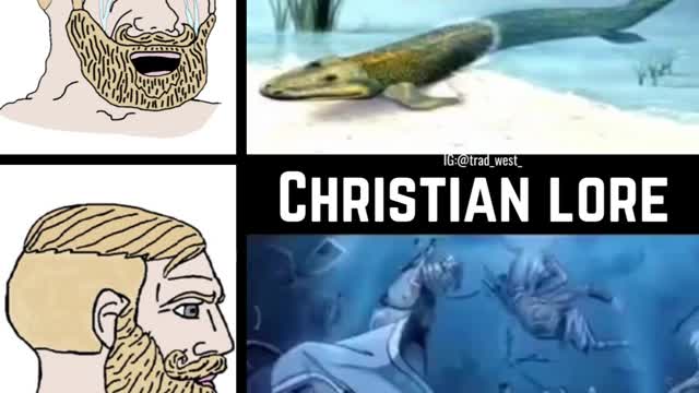 Christian chad lore vs Atheist cringe lore