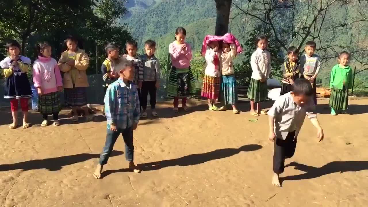 Kids dancing to music