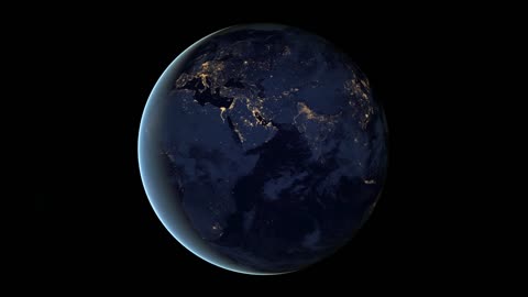 Earth speace night time view