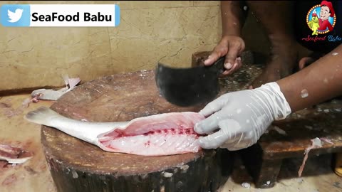 Amazing Mushka Croaker Fish Cutting | SeaFood Babu | Fish Cutting Skills | Fish Market Karachi