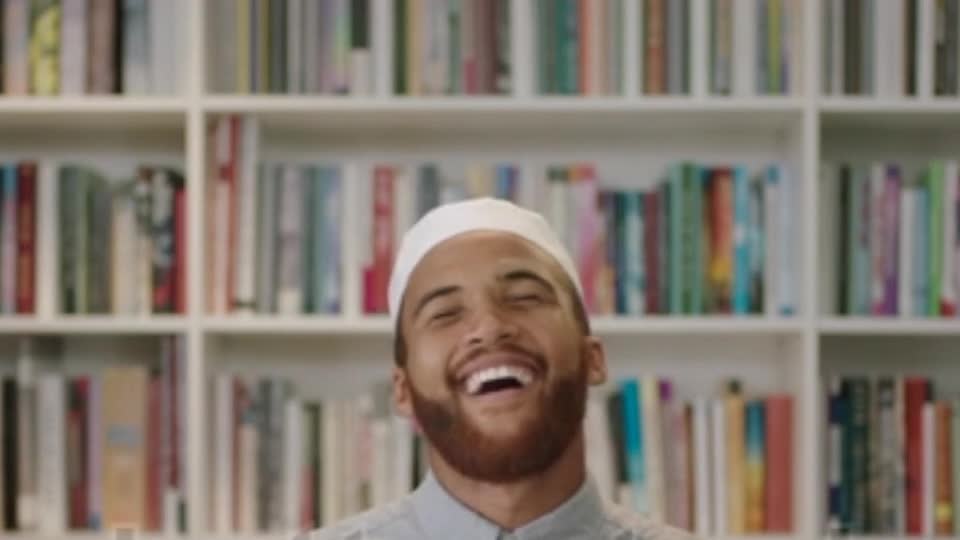 muslim men smily face