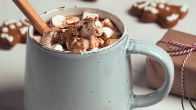 Hot chocolate with marshmallow