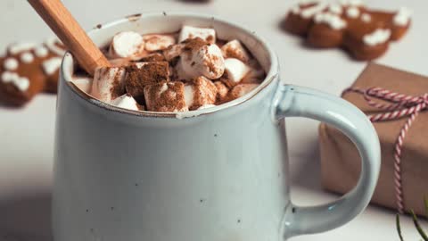 Hot chocolate with marshmallow