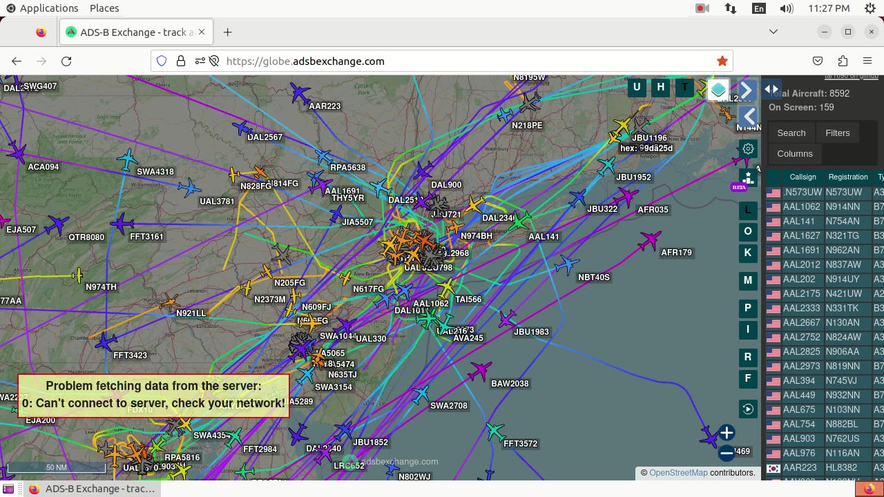 New York New Jersey Air Traffic Time Lapsed on August 4th 2024
