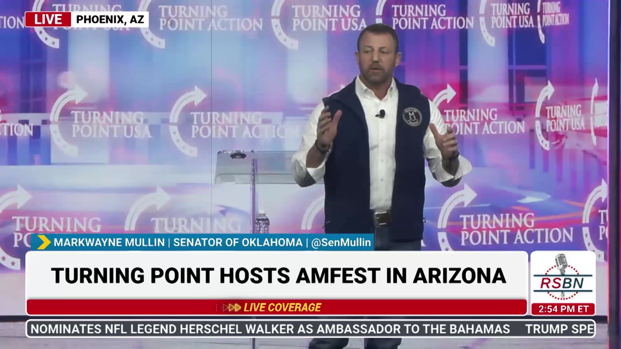 FULL SPEECH: Markwayne Mullin TPUSA's America Fest Conference: Day Three - 12/21/24