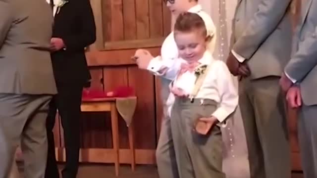 Kids add some comedy to a wedding- - Ring Bearer Fails.mp4