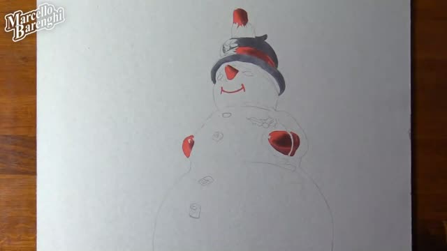 Paint A Picture Of A Porcelain Snowman