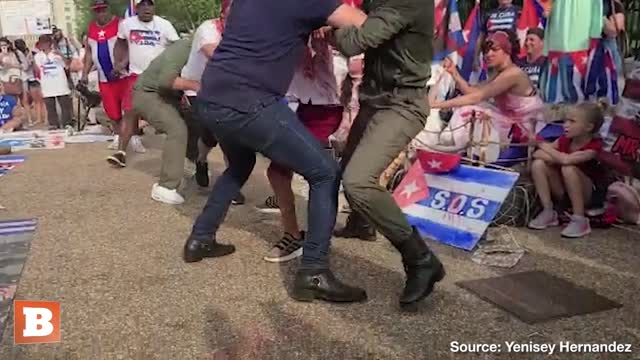 Free Cuba Activists Perform “Bloody” Anti-Communist Demonstration Outside White House