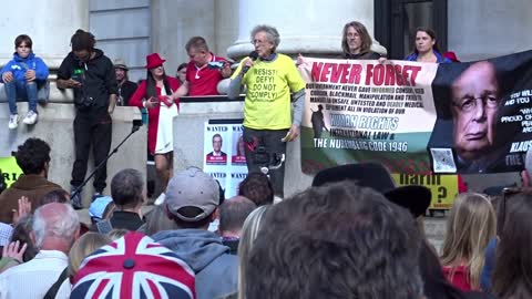 London 17th September 2022 - Piers Corbyn speaking at the Freedom Rally