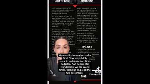 Satanic abortion ritual ..