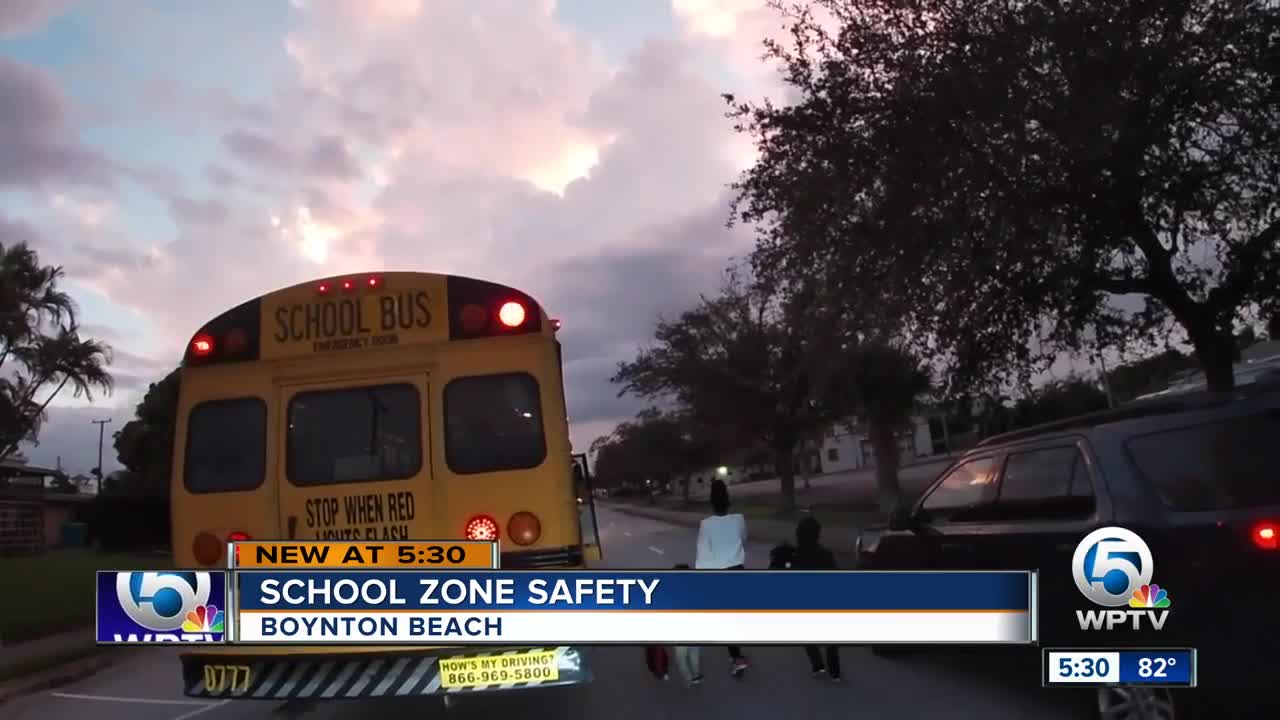 Boynton Beach police focus on dangerous drivers around school bus stops