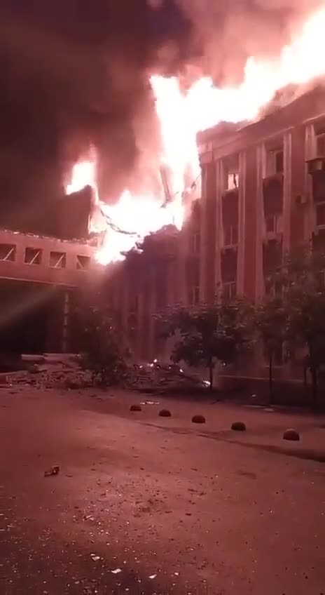 A rocket attack was carried out at a thermal power plant in Slavyansk at night