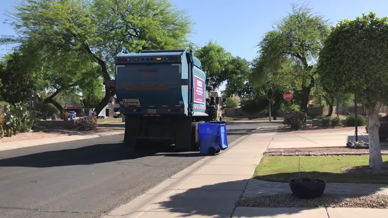 Truck 2213 doing recycle.