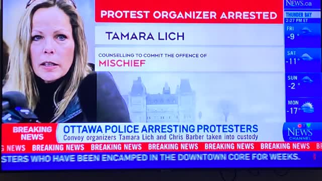 OTTAWA POLICE ARRESTING PROTESTERS.