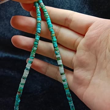 Faceted Amazonite and pearl smooth beads choker for making Jewelry Holiday Gift06